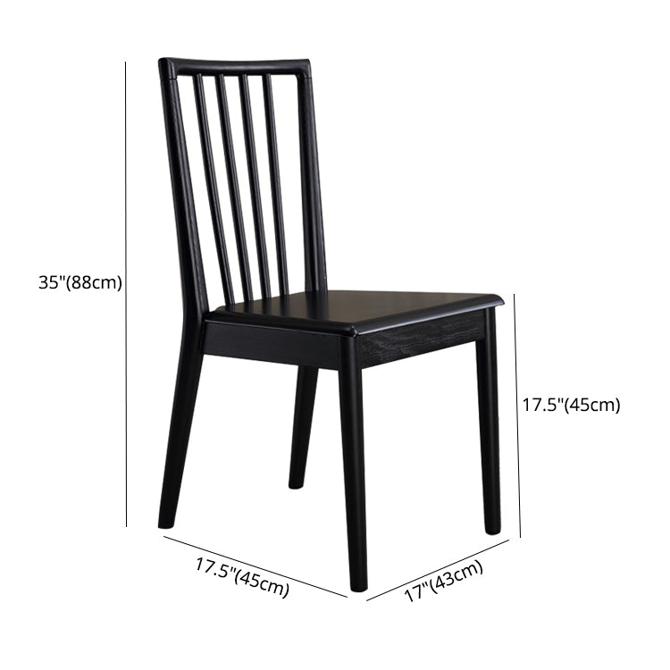 Modern Dining Side Chair 16.5'' Wide Wood Slat Back Chair for Home Use Clearhalo ' kitchen&dining_furn' 'Dining Chairs' 'Dining Tables & Seating' 'dining_chair' 'furn' 'furn_dining_chair' 'Furniture' 'furniture_dining_chair' 'Kitchen & Dining Furniture' 'kitchen' 3468554