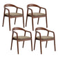 Modern Wood Base Indoor Chair 23''Wide Open Back Dining Side Chair with 4 Legs for Restaurant Walnut 4 Piece Set Clearhalo ' kitchen&dining_furn' 'Dining Chairs' 'Dining Tables & Seating' 'dining_chair' 'furn' 'furn_dining_chair' 'Furniture' 'furniture_dining_chair' 'Kitchen & Dining Furniture' 'kitchen' 3468609