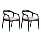 Modern Wood Base Indoor Chair 23''Wide Open Back Dining Side Chair with 4 Legs for Restaurant Black 2 Piece Set Clearhalo ' kitchen&dining_furn' 'Dining Chairs' 'Dining Tables & Seating' 'dining_chair' 'furn' 'furn_dining_chair' 'Furniture' 'furniture_dining_chair' 'Kitchen & Dining Furniture' 'kitchen' 3468614