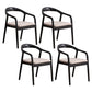 Modern Wood Base Indoor Chair 23''Wide Open Back Dining Side Chair with 4 Legs for Restaurant Black 4 Piece Set Clearhalo ' kitchen&dining_furn' 'Dining Chairs' 'Dining Tables & Seating' 'dining_chair' 'furn' 'furn_dining_chair' 'Furniture' 'furniture_dining_chair' 'Kitchen & Dining Furniture' 'kitchen' 3468616