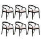 Modern Wood Base Indoor Chair 23''Wide Open Back Dining Side Chair with 4 Legs for Restaurant Black 6 Piece Set Clearhalo ' kitchen&dining_furn' 'Dining Chairs' 'Dining Tables & Seating' 'dining_chair' 'furn' 'furn_dining_chair' 'Furniture' 'furniture_dining_chair' 'Kitchen & Dining Furniture' 'kitchen' 3468617