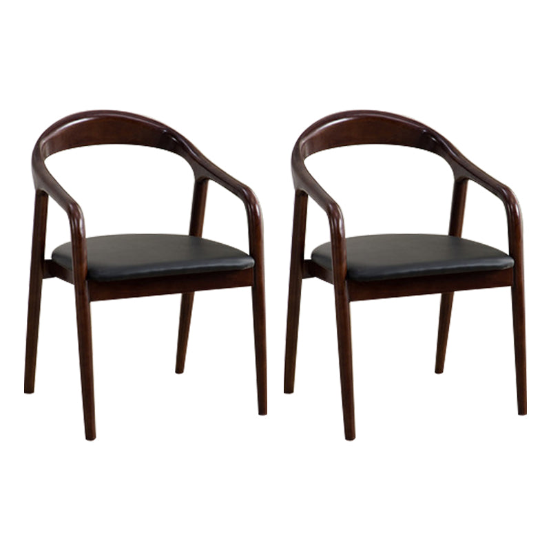 Modern Wood Base Indoor Chair 23''Wide Open Back Dining Side Chair with 4 Legs for Restaurant Brown 2 Piece Set Clearhalo ' kitchen&dining_furn' 'Dining Chairs' 'Dining Tables & Seating' 'dining_chair' 'furn' 'furn_dining_chair' 'Furniture' 'furniture_dining_chair' 'Kitchen & Dining Furniture' 'kitchen' 3468619