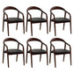 Modern Wood Base Indoor Chair 23''Wide Open Back Dining Side Chair with 4 Legs for Restaurant Brown 6 Piece Set Clearhalo ' kitchen&dining_furn' 'Dining Chairs' 'Dining Tables & Seating' 'dining_chair' 'furn' 'furn_dining_chair' 'Furniture' 'furniture_dining_chair' 'Kitchen & Dining Furniture' 'kitchen' 3468623
