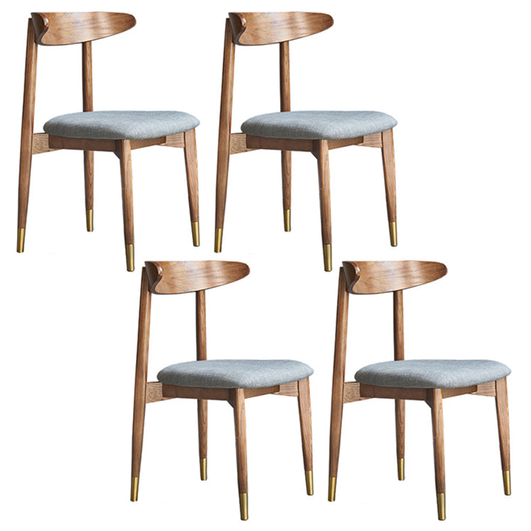 Modern Style Wooden Matte Finish Side Chair Open Back Side Chair for Dinning Room Grey 4 Piece Set Clearhalo ' kitchen&dining_furn' 'Dining Chairs' 'Dining Tables & Seating' 'dining_chair' 'furn' 'furn_dining_chair' 'Furniture' 'furniture_dining_chair' 'Kitchen & Dining Furniture' 'kitchen' 3468635