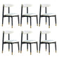 Modern Style Wooden Matte Finish Side Chair Open Back Side Chair for Dinning Room White 6 Piece Set Clearhalo ' kitchen&dining_furn' 'Dining Chairs' 'Dining Tables & Seating' 'dining_chair' 'furn' 'furn_dining_chair' 'Furniture' 'furniture_dining_chair' 'Kitchen & Dining Furniture' 'kitchen' 3468643