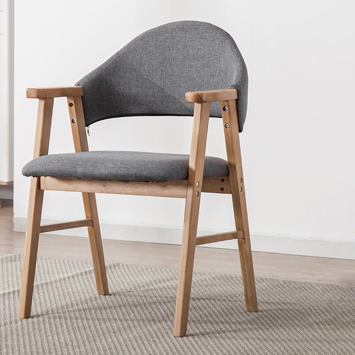 Wood Modern Style Indoor Chair of 20'' Wide Open Back Dining Side Chairs Grey 1 Piece Clearhalo ' kitchen&dining_furn' 'Dining Chairs' 'Dining Tables & Seating' 'dining_chair' 'furn' 'furn_dining_chair' 'Furniture' 'furniture_dining_chair' 'Kitchen & Dining Furniture' 'kitchen' 3468648