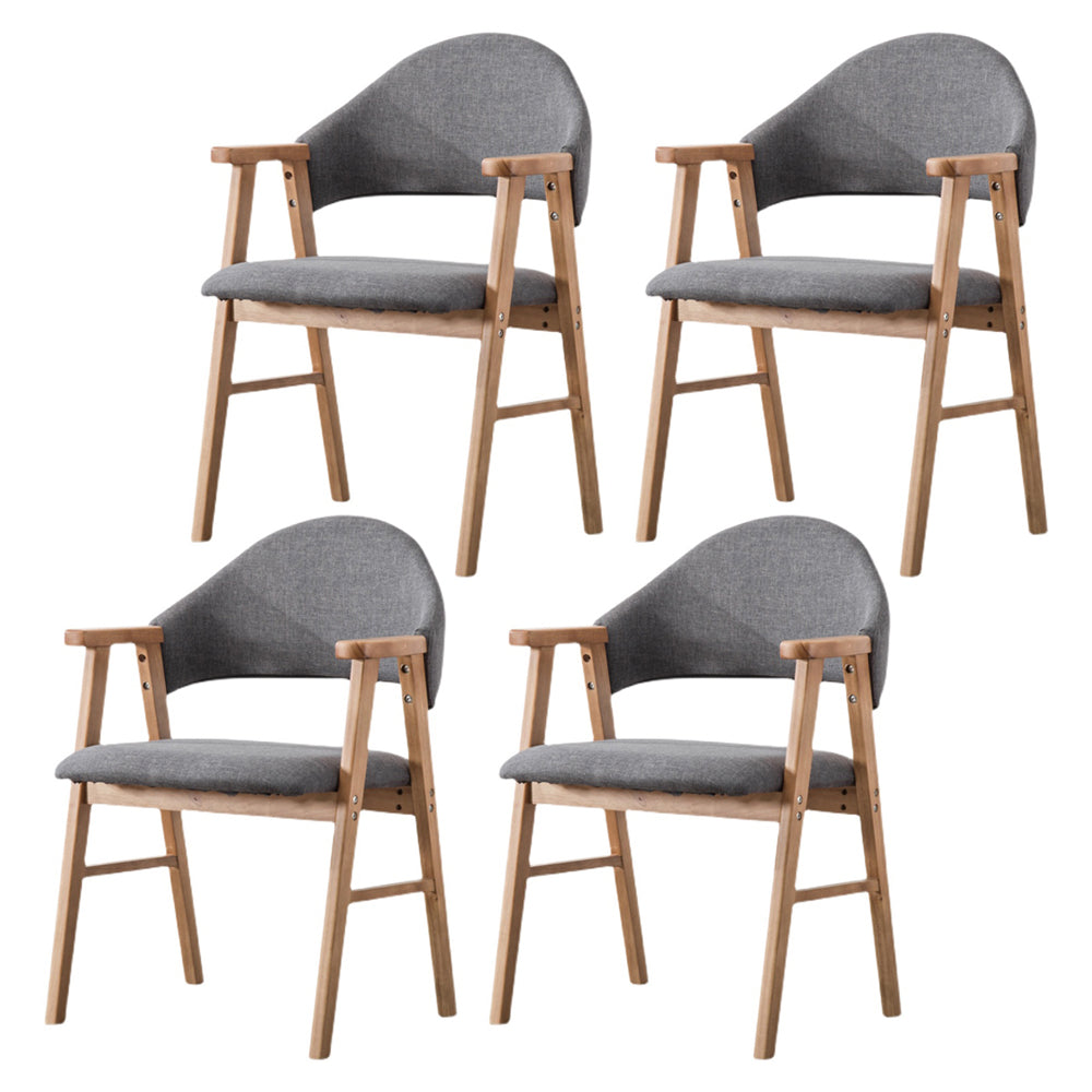 Wood Modern Style Indoor Chair of 20'' Wide Open Back Dining Side Chairs Grey 4 Piece Set Clearhalo ' kitchen&dining_furn' 'Dining Chairs' 'Dining Tables & Seating' 'dining_chair' 'furn' 'furn_dining_chair' 'Furniture' 'furniture_dining_chair' 'Kitchen & Dining Furniture' 'kitchen' 3468652