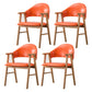 Wood Modern Style Indoor Chair of 20'' Wide Open Back Dining Side Chairs Orange 4 Piece Set Clearhalo ' kitchen&dining_furn' 'Dining Chairs' 'Dining Tables & Seating' 'dining_chair' 'furn' 'furn_dining_chair' 'Furniture' 'furniture_dining_chair' 'Kitchen & Dining Furniture' 'kitchen' 3468670