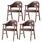 Wood Modern Style Indoor Chair of 20'' Wide Open Back Dining Side Chairs Brown 4 Piece Set Clearhalo ' kitchen&dining_furn' 'Dining Chairs' 'Dining Tables & Seating' 'dining_chair' 'furn' 'furn_dining_chair' 'Furniture' 'furniture_dining_chair' 'Kitchen & Dining Furniture' 'kitchen' 3468676