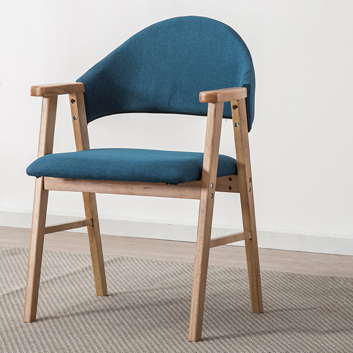 Wood Modern Style Indoor Chair of 20'' Wide Open Back Dining Side Chairs Blue 1 Piece Clearhalo ' kitchen&dining_furn' 'Dining Chairs' 'Dining Tables & Seating' 'dining_chair' 'furn' 'furn_dining_chair' 'Furniture' 'furniture_dining_chair' 'Kitchen & Dining Furniture' 'kitchen' 3468677