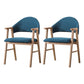 Wood Modern Style Indoor Chair of 20'' Wide Open Back Dining Side Chairs Blue 2 Piece Set Clearhalo ' kitchen&dining_furn' 'Dining Chairs' 'Dining Tables & Seating' 'dining_chair' 'furn' 'furn_dining_chair' 'Furniture' 'furniture_dining_chair' 'Kitchen & Dining Furniture' 'kitchen' 3468678