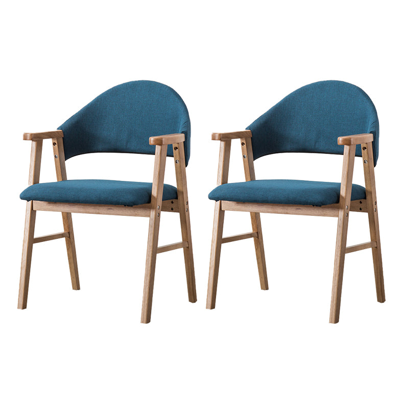 Wood Modern Style Indoor Chair of 20'' Wide Open Back Dining Side Chairs Blue 2 Piece Set Clearhalo ' kitchen&dining_furn' 'Dining Chairs' 'Dining Tables & Seating' 'dining_chair' 'furn' 'furn_dining_chair' 'Furniture' 'furniture_dining_chair' 'Kitchen & Dining Furniture' 'kitchen' 3468678