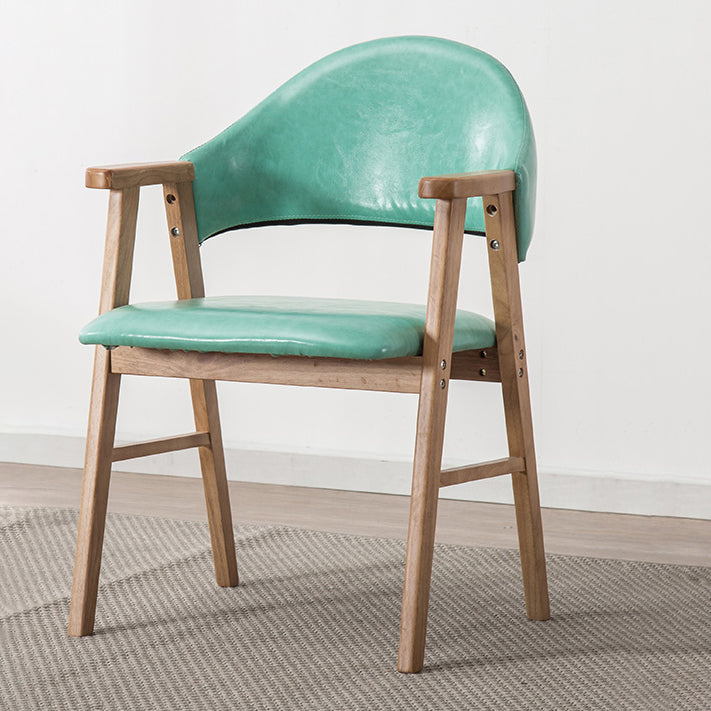 Wood Modern Style Indoor Chair of 20'' Wide Open Back Dining Side Chairs Green 1 Piece Clearhalo ' kitchen&dining_furn' 'Dining Chairs' 'Dining Tables & Seating' 'dining_chair' 'furn' 'furn_dining_chair' 'Furniture' 'furniture_dining_chair' 'Kitchen & Dining Furniture' 'kitchen' 3468680