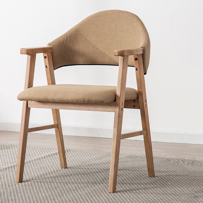 Wood Modern Style Indoor Chair of 20'' Wide Open Back Dining Side Chairs Khaki 1 Piece Clearhalo ' kitchen&dining_furn' 'Dining Chairs' 'Dining Tables & Seating' 'dining_chair' 'furn' 'furn_dining_chair' 'Furniture' 'furniture_dining_chair' 'Kitchen & Dining Furniture' 'kitchen' 3468683