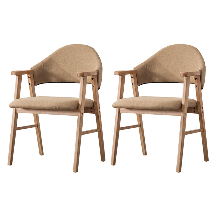 Wood Modern Style Indoor Chair of 20'' Wide Open Back Dining Side Chairs Khaki 2 Piece Set Clearhalo ' kitchen&dining_furn' 'Dining Chairs' 'Dining Tables & Seating' 'dining_chair' 'furn' 'furn_dining_chair' 'Furniture' 'furniture_dining_chair' 'Kitchen & Dining Furniture' 'kitchen' 3468684