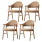 Wood Modern Style Indoor Chair of 20'' Wide Open Back Dining Side Chairs Khaki 4 Piece Set Clearhalo ' kitchen&dining_furn' 'Dining Chairs' 'Dining Tables & Seating' 'dining_chair' 'furn' 'furn_dining_chair' 'Furniture' 'furniture_dining_chair' 'Kitchen & Dining Furniture' 'kitchen' 3468685
