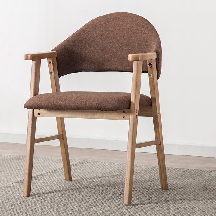 Wood Modern Style Indoor Chair of 20'' Wide Open Back Dining Side Chairs Coffee 1 Piece Clearhalo ' kitchen&dining_furn' 'Dining Chairs' 'Dining Tables & Seating' 'dining_chair' 'furn' 'furn_dining_chair' 'Furniture' 'furniture_dining_chair' 'Kitchen & Dining Furniture' 'kitchen' 3468686