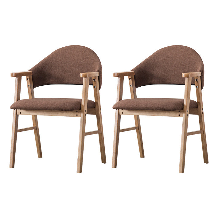 Wood Modern Style Indoor Chair of 20'' Wide Open Back Dining Side Chairs Coffee 2 Piece Set Clearhalo ' kitchen&dining_furn' 'Dining Chairs' 'Dining Tables & Seating' 'dining_chair' 'furn' 'furn_dining_chair' 'Furniture' 'furniture_dining_chair' 'Kitchen & Dining Furniture' 'kitchen' 3468687
