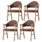 Wood Modern Style Indoor Chair of 20'' Wide Open Back Dining Side Chairs Coffee 4 Piece Set Clearhalo ' kitchen&dining_furn' 'Dining Chairs' 'Dining Tables & Seating' 'dining_chair' 'furn' 'furn_dining_chair' 'Furniture' 'furniture_dining_chair' 'Kitchen & Dining Furniture' 'kitchen' 3468688
