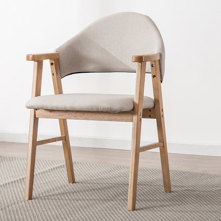 Wood Modern Style Indoor Chair of 20'' Wide Open Back Dining Side Chairs Cream Gray 1 Piece Clearhalo ' kitchen&dining_furn' 'Dining Chairs' 'Dining Tables & Seating' 'dining_chair' 'furn' 'furn_dining_chair' 'Furniture' 'furniture_dining_chair' 'Kitchen & Dining Furniture' 'kitchen' 3468689