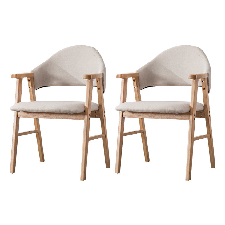 Wood Modern Style Indoor Chair of 20'' Wide Open Back Dining Side Chairs Cream Gray 2 Piece Set Clearhalo ' kitchen&dining_furn' 'Dining Chairs' 'Dining Tables & Seating' 'dining_chair' 'furn' 'furn_dining_chair' 'Furniture' 'furniture_dining_chair' 'Kitchen & Dining Furniture' 'kitchen' 3468690