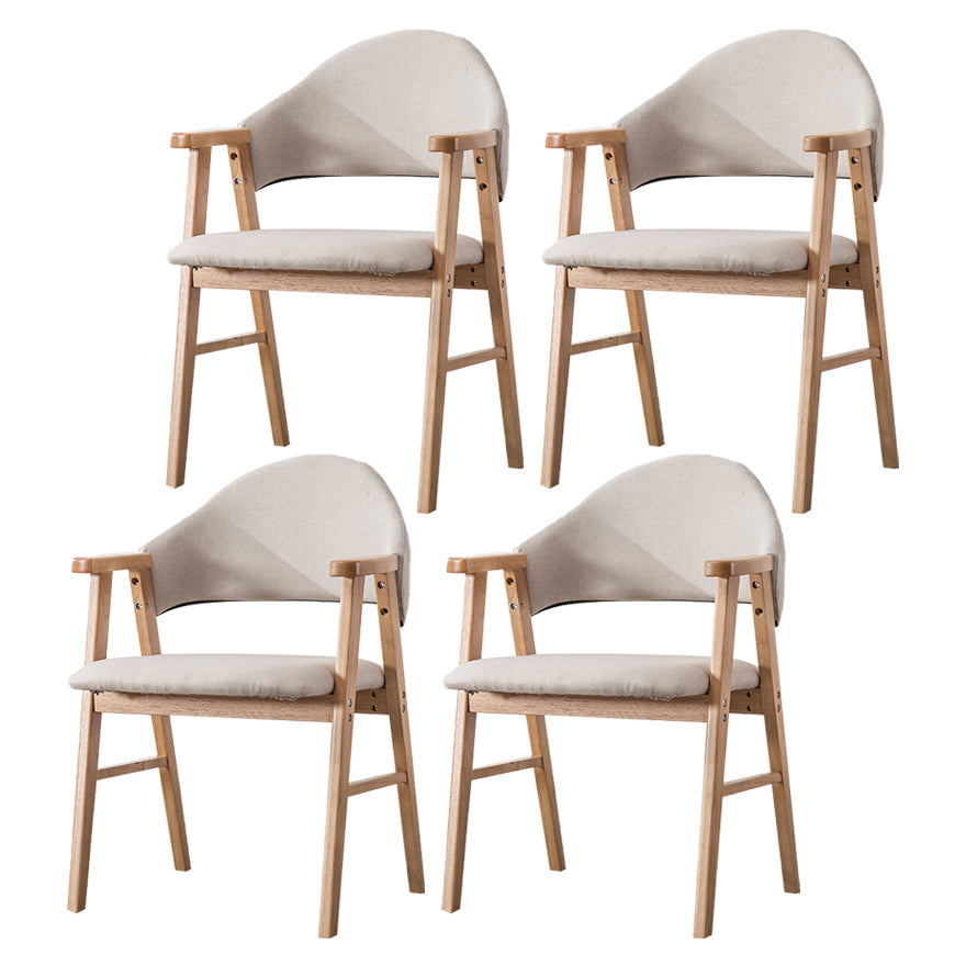 Wood Modern Style Indoor Chair of 20'' Wide Open Back Dining Side Chairs Cream Gray 4 Piece Set Clearhalo ' kitchen&dining_furn' 'Dining Chairs' 'Dining Tables & Seating' 'dining_chair' 'furn' 'furn_dining_chair' 'Furniture' 'furniture_dining_chair' 'Kitchen & Dining Furniture' 'kitchen' 3468691