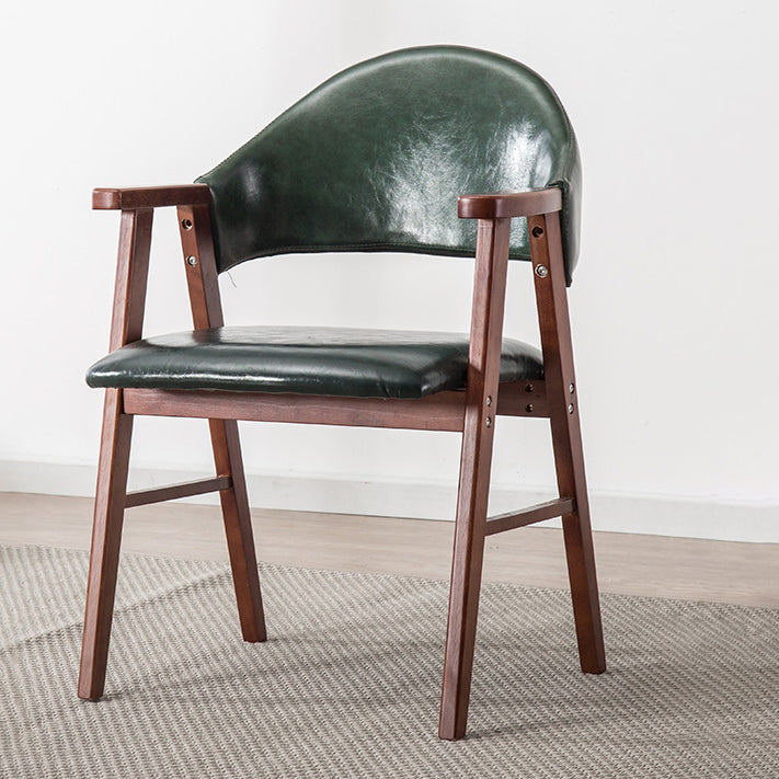 Wood Modern Style Indoor Chair of 20'' Wide Open Back Dining Side Chairs Blackish Green 1 Piece Clearhalo ' kitchen&dining_furn' 'Dining Chairs' 'Dining Tables & Seating' 'dining_chair' 'furn' 'furn_dining_chair' 'Furniture' 'furniture_dining_chair' 'Kitchen & Dining Furniture' 'kitchen' 3468692