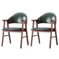 Wood Modern Style Indoor Chair of 20'' Wide Open Back Dining Side Chairs Blackish Green 2 Piece Set Clearhalo ' kitchen&dining_furn' 'Dining Chairs' 'Dining Tables & Seating' 'dining_chair' 'furn' 'furn_dining_chair' 'Furniture' 'furniture_dining_chair' 'Kitchen & Dining Furniture' 'kitchen' 3468693