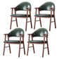 Wood Modern Style Indoor Chair of 20'' Wide Open Back Dining Side Chairs Blackish Green 4 Piece Set Clearhalo ' kitchen&dining_furn' 'Dining Chairs' 'Dining Tables & Seating' 'dining_chair' 'furn' 'furn_dining_chair' 'Furniture' 'furniture_dining_chair' 'Kitchen & Dining Furniture' 'kitchen' 3468694