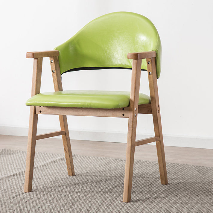 Wood Modern Style Indoor Chair of 20'' Wide Open Back Dining Side Chairs Fruit Green 1 Piece Clearhalo ' kitchen&dining_furn' 'Dining Chairs' 'Dining Tables & Seating' 'dining_chair' 'furn' 'furn_dining_chair' 'Furniture' 'furniture_dining_chair' 'Kitchen & Dining Furniture' 'kitchen' 3468695