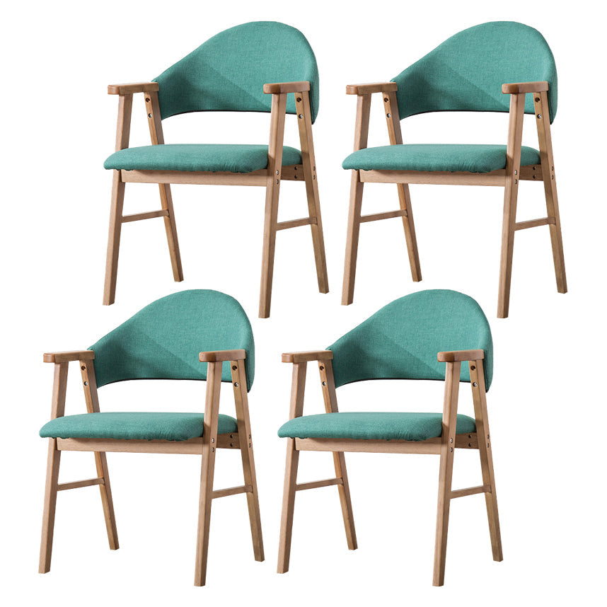 Wood Modern Style Indoor Chair of 20'' Wide Open Back Dining Side Chairs Mint Green 4 Piece Set Clearhalo ' kitchen&dining_furn' 'Dining Chairs' 'Dining Tables & Seating' 'dining_chair' 'furn' 'furn_dining_chair' 'Furniture' 'furniture_dining_chair' 'Kitchen & Dining Furniture' 'kitchen' 3468700