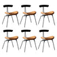 Industrial Black Opening Back Dining Side Chair Kitchen Metal Dining Side Chair Brown 6 Piece Set Clearhalo ' kitchen&dining_furn' 'Dining Chairs' 'Dining Tables & Seating' 'dining_chair' 'furn' 'furn_dining_chair' 'Furniture' 'furniture_dining_chair' 'Kitchen & Dining Furniture' 'kitchen' 3468721