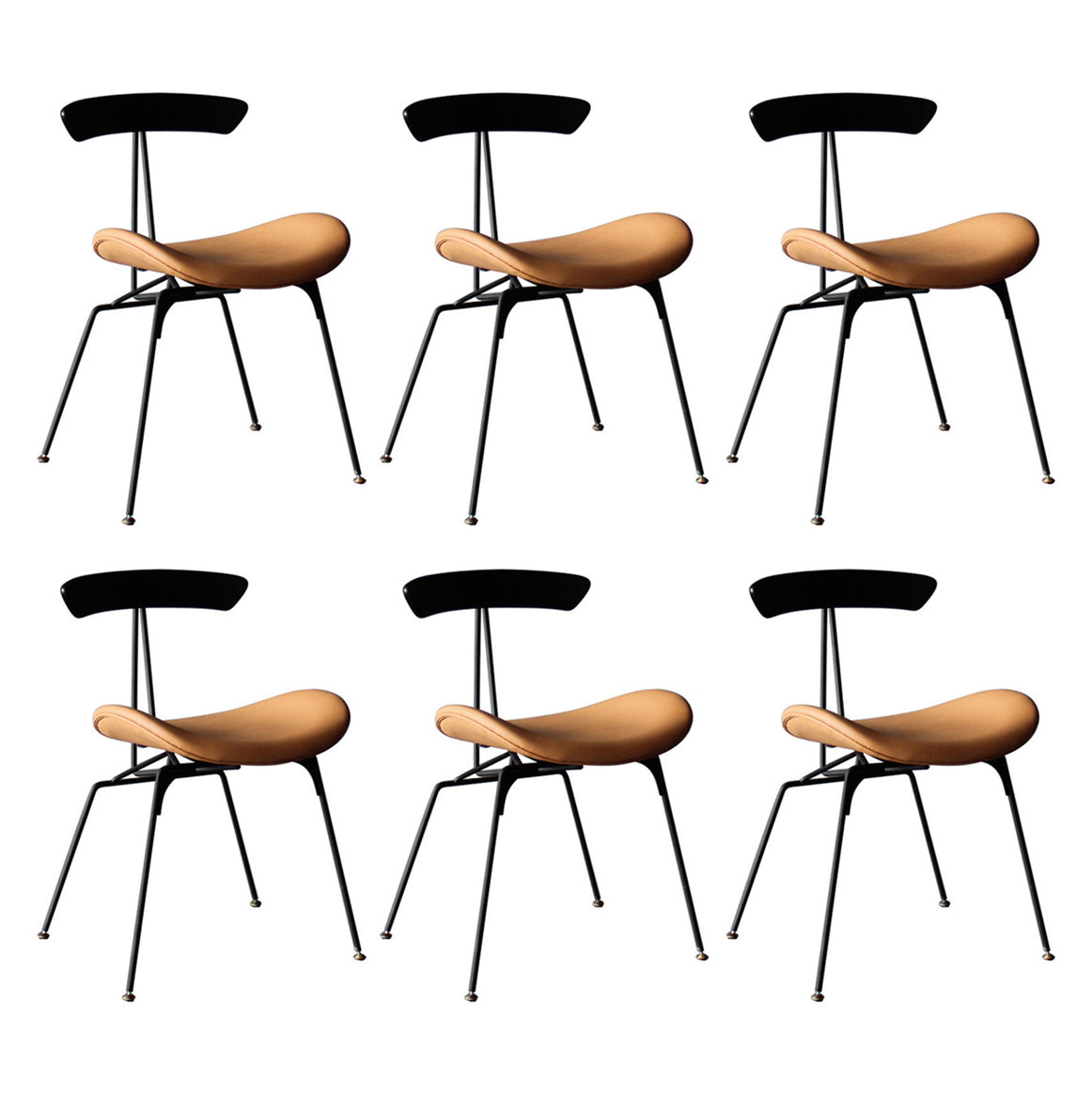 Industrial Black Opening Back Dining Side Chair Kitchen Metal Dining Side Chair Brown 6 Piece Set Clearhalo ' kitchen&dining_furn' 'Dining Chairs' 'Dining Tables & Seating' 'dining_chair' 'furn' 'furn_dining_chair' 'Furniture' 'furniture_dining_chair' 'Kitchen & Dining Furniture' 'kitchen' 3468721