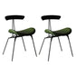 Industrial Black Opening Back Dining Side Chair Kitchen Metal Dining Side Chair Blackish Green 2 Piece Set Clearhalo ' kitchen&dining_furn' 'Dining Chairs' 'Dining Tables & Seating' 'dining_chair' 'furn' 'furn_dining_chair' 'Furniture' 'furniture_dining_chair' 'Kitchen & Dining Furniture' 'kitchen' 3468723