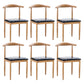 Modern Style Kitchen Leather Dining Chair Ladder Back Side Chair of 16" Wide with Metallic Base Light Wood Black 6 Piece Set Clearhalo ' kitchen&dining_furn' 'Dining Chairs' 'Dining Tables & Seating' 'dining_chair' 'furn' 'furn_dining_chair' 'Furniture' 'furniture_dining_chair' 'Kitchen & Dining Furniture' 'kitchen' 3468734