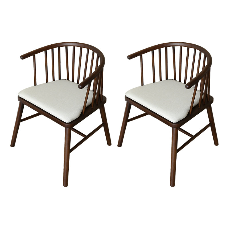 Minimalist Wooden Base Indoor Chair 21''Wide Winsor Chair with 4 Legs for Restaurant Brown 2 Piece Set Clearhalo ' kitchen&dining_furn' 'Dining Chairs' 'Dining Tables & Seating' 'dining_chair' 'furn' 'furn_dining_chair' 'Furniture' 'furniture_dining_chair' 'Kitchen & Dining Furniture' 'kitchen' 3468782