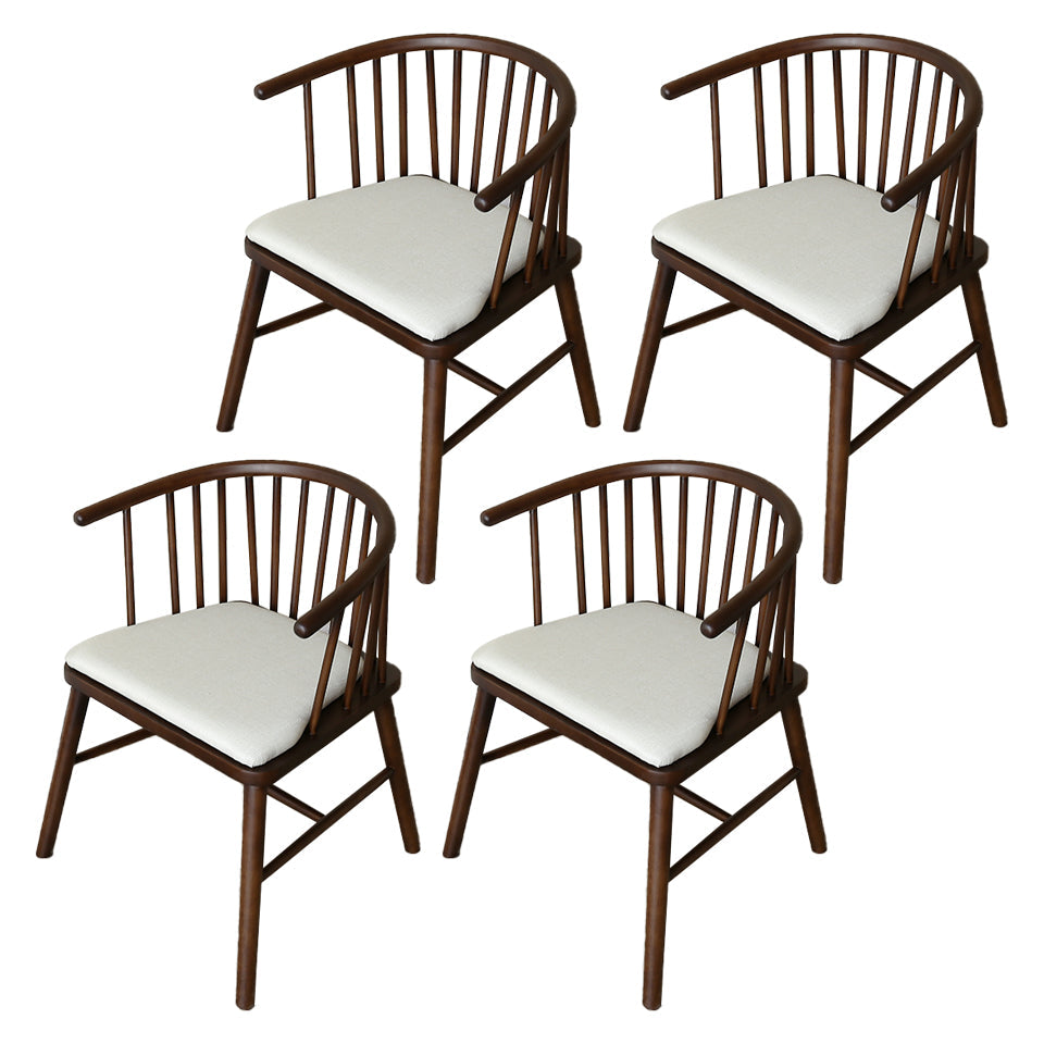 Minimalist Wooden Base Indoor Chair 21''Wide Winsor Chair with 4 Legs for Restaurant Brown 4 Piece Set Clearhalo ' kitchen&dining_furn' 'Dining Chairs' 'Dining Tables & Seating' 'dining_chair' 'furn' 'furn_dining_chair' 'Furniture' 'furniture_dining_chair' 'Kitchen & Dining Furniture' 'kitchen' 3468784