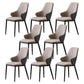 Modern Leather Dining Side Chairs Indoor Upholstered Arm Chair with Black Legs Coffee 8 Piece Set Clearhalo ' kitchen&dining_furn' 'Dining Chairs' 'Dining Tables & Seating' 'dining_chair' 'furn' 'furn_dining_chair' 'Furniture' 'furniture_dining_chair' 'Kitchen & Dining Furniture' 'kitchen' 3468806