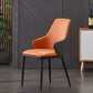 Modern Leather Dining Side Chairs Indoor Upholstered Arm Chair with Black Legs Clearhalo ' kitchen&dining_furn' 'Dining Chairs' 'Dining Tables & Seating' 'dining_chair' 'furn' 'furn_dining_chair' 'Furniture' 'furniture_dining_chair' 'Kitchen & Dining Furniture' 'kitchen' 3468817