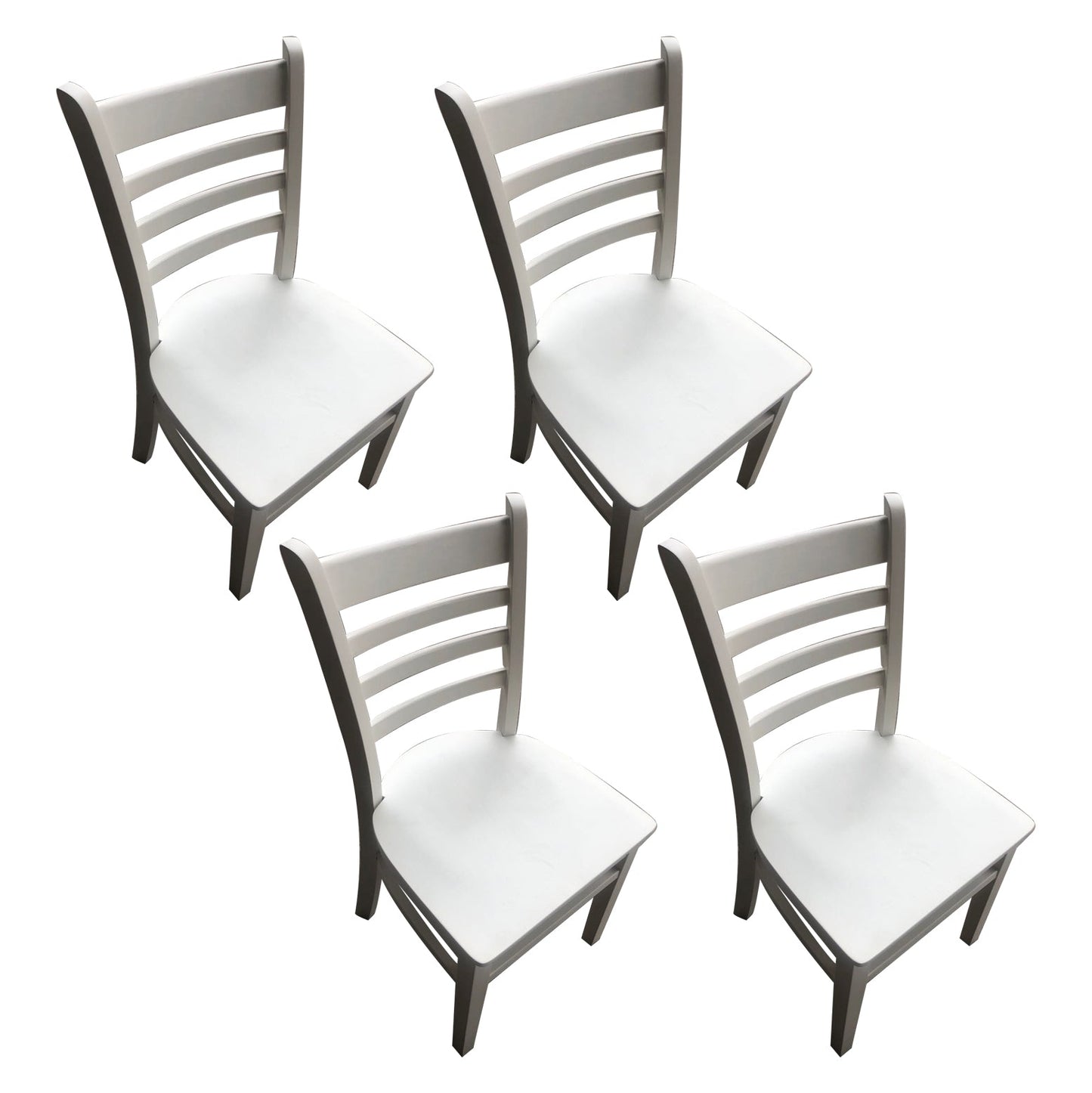 Traditional Wood Dining Side Chair 16.5'' Wide Ladder Back Chair for Home Use White 4 Piece Set Clearhalo ' kitchen&dining_furn' 'Dining Chairs' 'Dining Tables & Seating' 'dining_chair' 'furn' 'furn_dining_chair' 'Furniture' 'furniture_dining_chair' 'Kitchen & Dining Furniture' 'kitchen' 3468821