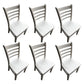 Traditional Wood Dining Side Chair 16.5'' Wide Ladder Back Chair for Home Use White 6 Piece Set Clearhalo ' kitchen&dining_furn' 'Dining Chairs' 'Dining Tables & Seating' 'dining_chair' 'furn' 'furn_dining_chair' 'Furniture' 'furniture_dining_chair' 'Kitchen & Dining Furniture' 'kitchen' 3468824