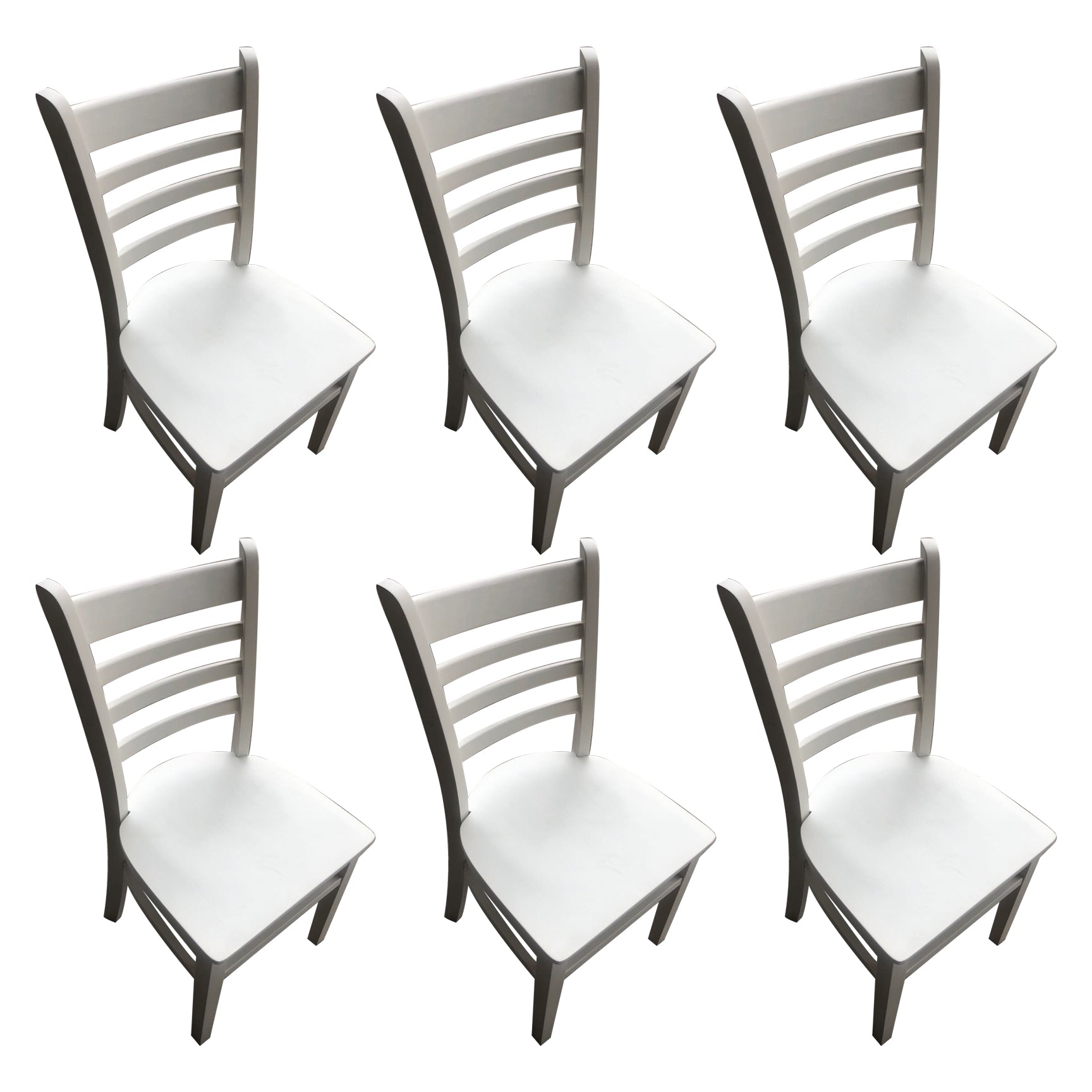 Traditional Wood Dining Side Chair 16.5'' Wide Ladder Back Chair for Home Use White 6 Piece Set Clearhalo ' kitchen&dining_furn' 'Dining Chairs' 'Dining Tables & Seating' 'dining_chair' 'furn' 'furn_dining_chair' 'Furniture' 'furniture_dining_chair' 'Kitchen & Dining Furniture' 'kitchen' 3468824