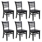Traditional Wood Dining Side Chair 16.5'' Wide Ladder Back Chair for Home Use Black 6 Piece Set Clearhalo ' kitchen&dining_furn' 'Dining Chairs' 'Dining Tables & Seating' 'dining_chair' 'furn' 'furn_dining_chair' 'Furniture' 'furniture_dining_chair' 'Kitchen & Dining Furniture' 'kitchen' 3468828