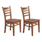 Traditional Wood Dining Side Chair 16.5'' Wide Ladder Back Chair for Home Use Walnut 2 Piece Set Clearhalo ' kitchen&dining_furn' 'Dining Chairs' 'Dining Tables & Seating' 'dining_chair' 'furn' 'furn_dining_chair' 'Furniture' 'furniture_dining_chair' 'Kitchen & Dining Furniture' 'kitchen' 3468830