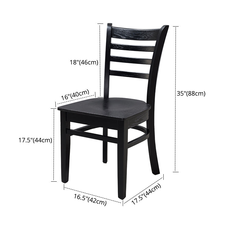 Traditional Wood Dining Side Chair 16.5'' Wide Ladder Back Chair for Home Use Clearhalo ' kitchen&dining_furn' 'Dining Chairs' 'Dining Tables & Seating' 'dining_chair' 'furn' 'furn_dining_chair' 'Furniture' 'furniture_dining_chair' 'Kitchen & Dining Furniture' 'kitchen' 3468836