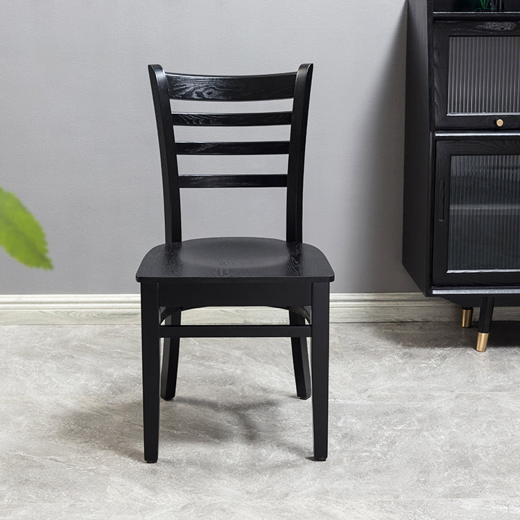 Traditional Wood Dining Side Chair 16.5'' Wide Ladder Back Chair for Home Use Clearhalo ' kitchen&dining_furn' 'Dining Chairs' 'Dining Tables & Seating' 'dining_chair' 'furn' 'furn_dining_chair' 'Furniture' 'furniture_dining_chair' 'Kitchen & Dining Furniture' 'kitchen' 3468838