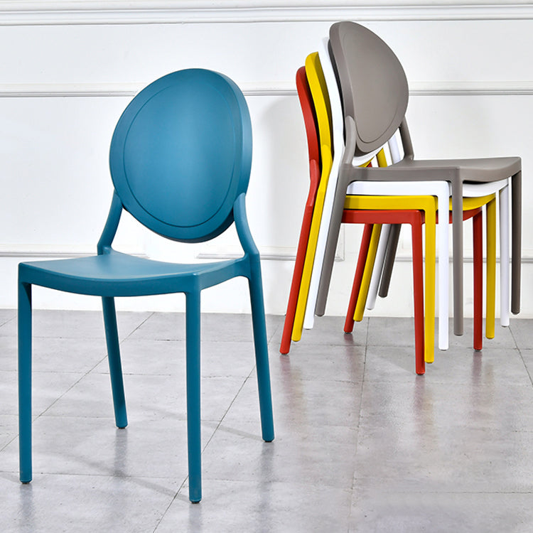 Home Scandinavian Side Chair Open Back Plastic Stackable Dining Room Chair Clearhalo ' kitchen&dining_furn' 'Dining Chairs' 'Dining Tables & Seating' 'dining_chair' 'furn' 'furn_dining_chair' 'Furniture' 'furniture_dining_chair' 'Kitchen & Dining Furniture' 'kitchen' 3468840