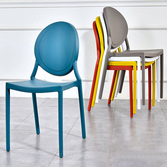 Home Scandinavian Side Chair Open Back Plastic Stackable Dining Room Chair Clearhalo ' kitchen&dining_furn' 'Dining Chairs' 'Dining Tables & Seating' 'dining_chair' 'furn' 'furn_dining_chair' 'Furniture' 'furniture_dining_chair' 'Kitchen & Dining Furniture' 'kitchen' 3468840