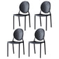 Home Scandinavian Side Chair Open Back Plastic Stackable Dining Room Chair Black 4 Piece Set Clearhalo ' kitchen&dining_furn' 'Dining Chairs' 'Dining Tables & Seating' 'dining_chair' 'furn' 'furn_dining_chair' 'Furniture' 'furniture_dining_chair' 'Kitchen & Dining Furniture' 'kitchen' 3468844