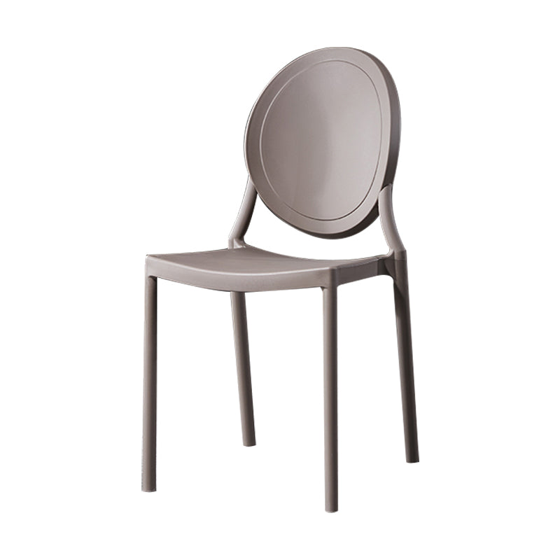 Home Scandinavian Side Chair Open Back Plastic Stackable Dining Room Chair Grey 1 Piece Clearhalo ' kitchen&dining_furn' 'Dining Chairs' 'Dining Tables & Seating' 'dining_chair' 'furn' 'furn_dining_chair' 'Furniture' 'furniture_dining_chair' 'Kitchen & Dining Furniture' 'kitchen' 3468847